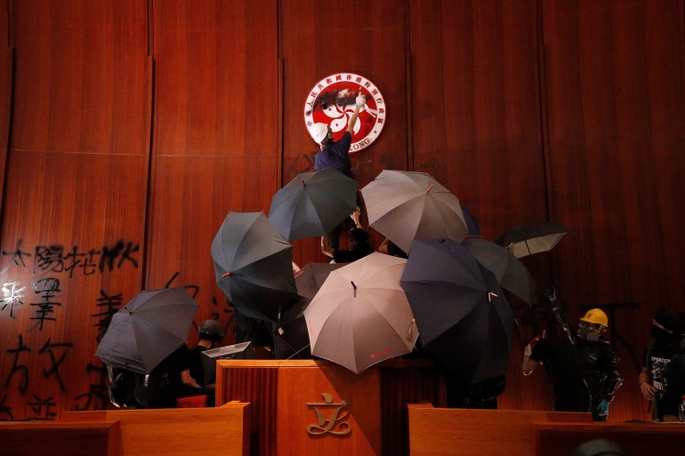 Four individuals convicted for participating in riots during the storming of Hong Kong legislature in 2019